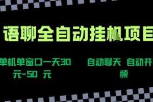 语聊自动视频自动聊天项目全新玩法，单机单窗口一天30-50+，新手看完直接上手【揭秘】