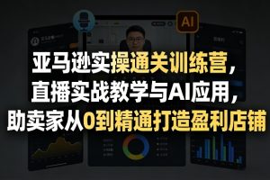 亚马逊实操通关训练营，直播实战教学与AI应用，助卖家从0到精通打造盈利店铺（更新8月8日）
