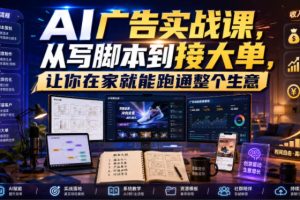 AI广告实战课，从写脚本到接大单，让你在家就能跑通整个生意【原创双语字幕】