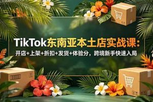 （18984期）TikTok东南亚本土店实战课：开店+上架+折扣+发货+体验分，跨境新手快速入局