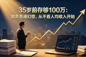 （18689期）35岁前存够100万：放弃普通幻想，从不看人均收入开始