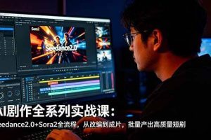 （18647期）AI剧作全系列实战课：Seedance2.0+Sora2全流程，从改编到成片，批量产出高质量短剧