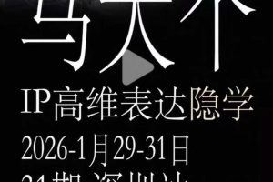 马大个《IP高维表达》全套12800线下大课笔记，手把手教你打造个人IP