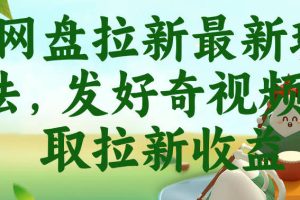 网盘拉新最新玩法，发好奇视频获取拉新收益，抖音收藏家玩法