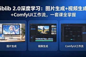（18349期）Liblib 2.0深度学习：图片生成+视频生成+ComfyUI工作流，一套课全掌握