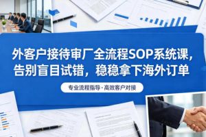 外客户接待审厂全流程SOP系统课，告别盲目试错，稳稳拿下海外订单
