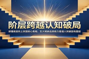 阶层跨越认知破局：读懂底层向上突围核心真相，五大稀缺品质助力普通人突破固有圈层