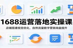 1688运营落地实操课：店铺搭建视觉优化，自然流量数字营销询盘提升