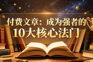 付费文章：成为强者的10大核心法门