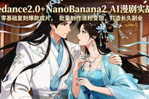 Seedance2.0+NanoBanana2 AI漫剧实战课，零基础复刻爆款成片涨粉变现，打造长久副业收益