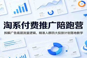 淘系付费推广陪跑营：拆解广告底层流量逻辑，精准人群四大投放计划落地教学
