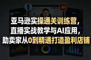 亚马逊实操通关训练营，直播实战教学与AI应用，助卖家从0到精通打造盈利店铺（更新5月23日）