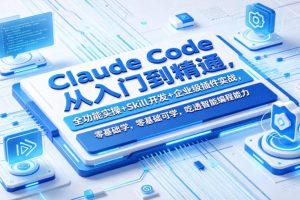 Claude Code从入门到精通，全功能实操+Skill开发+企业级插件实战，零基础可学，吃透智能编程全能力