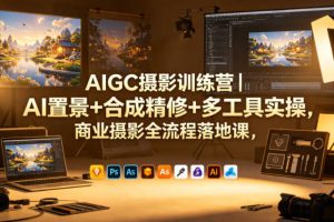 AIGC摄影训练营｜AI置景+合成精修+多工具实操，商业摄影全流程落地课