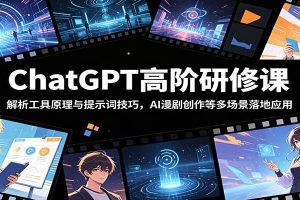 ChatGPT高阶研修课：解析工具原理与提示词技巧，AI漫剧创作等多场景落地应用