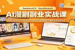 AI漫剧副业实战课：精通Seedance2.0与NanoBanana2零基础复刻爆款实现涨粉变现