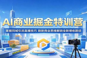 AI商业掘金特训营：掌握同城引流直播技巧，刷新商业思维解锁全新增收路径
