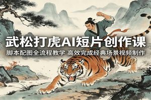 武松打虎AI短片创作课：脚本配图全流程教学，高效完成经典场景视频制作