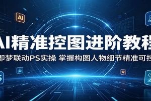 AI精准控图进阶教程：即梦联动PS实操，掌握构图人物细节精准可控