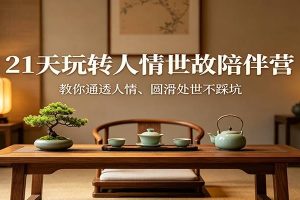 21天玩转人情世故陪伴营：教你通透人情、圆滑处世不踩坑