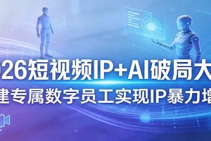 2026短视频IP+AI破局大课，构建专属数字员工实现IP暴力增长